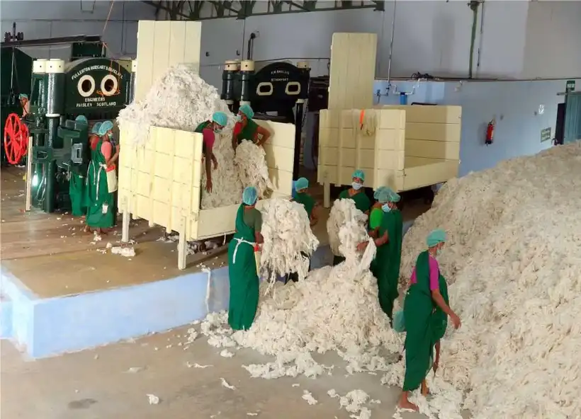 Loose lint weighing at Appachi